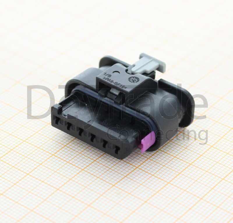 4F0973706 - 6 Way Sealed Fem. Connector 1.2 mm with CPA, 1-row, Cod. A, Variant I, (VW restr.)