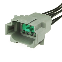 DT04-08PA-C015-PT - Full assembled 8 Way Receptacle Deutsch DT-Series with Reduced Dia. Seal (E-Seal)